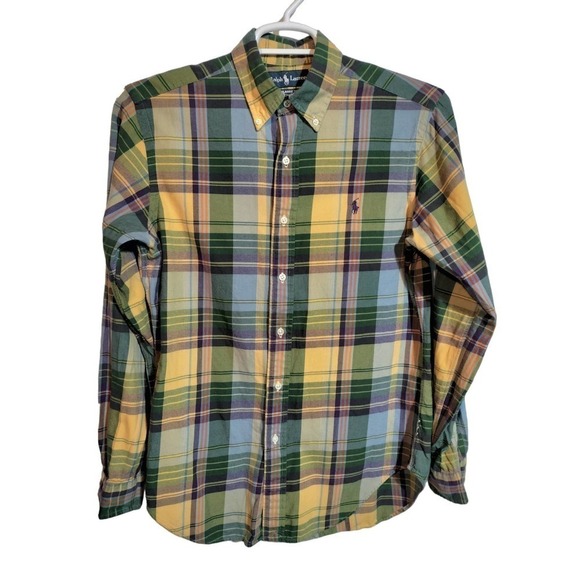Ralph Lauren Blue Label Multi-color plaid long sleeve shirt men small - Picture 2 of 7